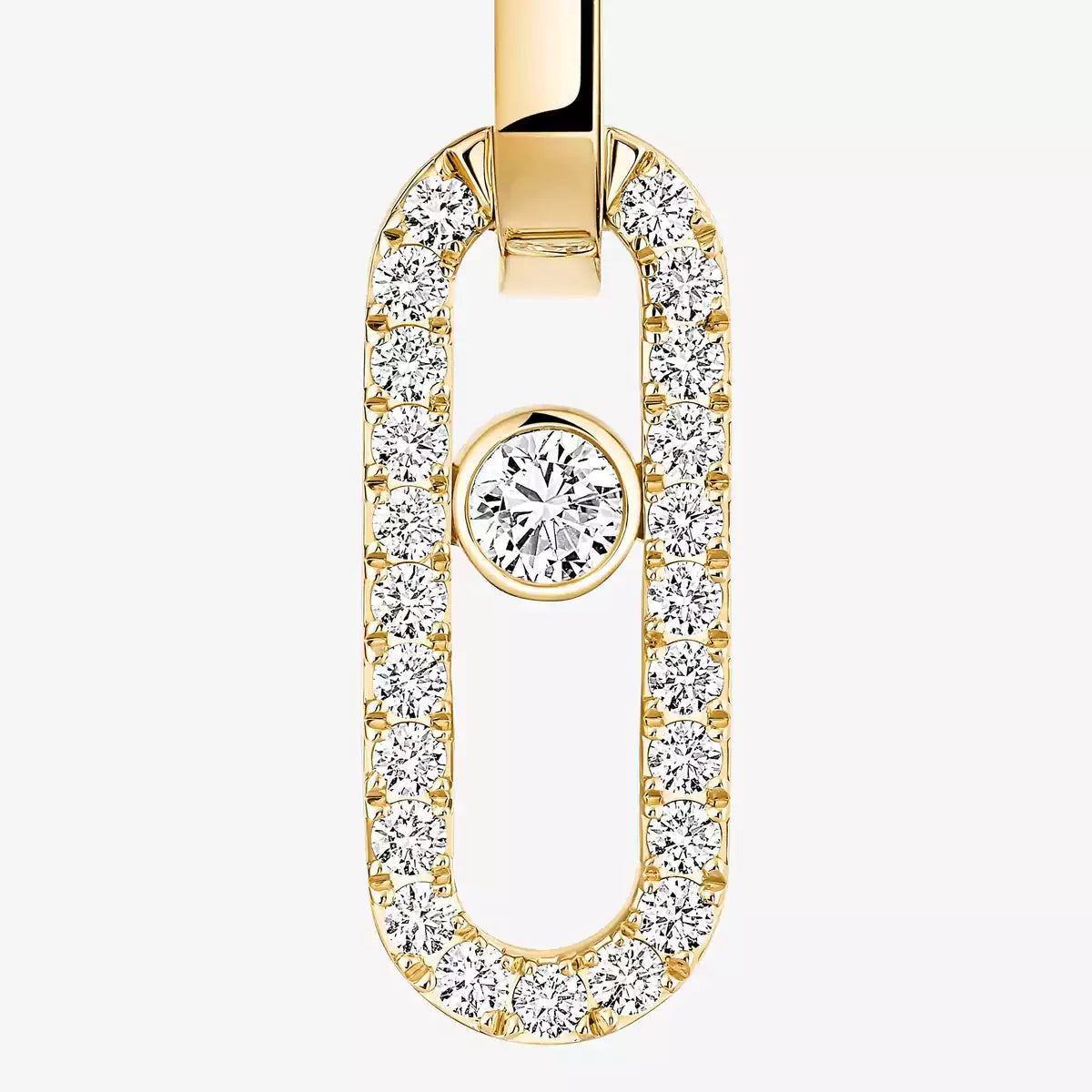 [NOBLE AURA]Move Link Diamond Earrings