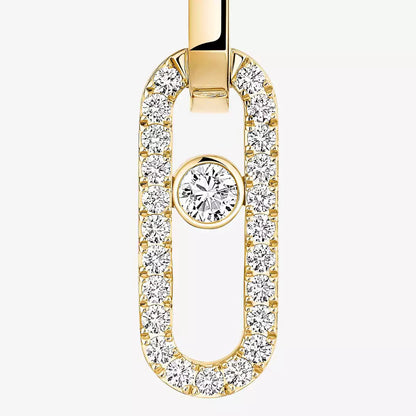 [NOBLE AURA]Move Link Diamond Earrings
