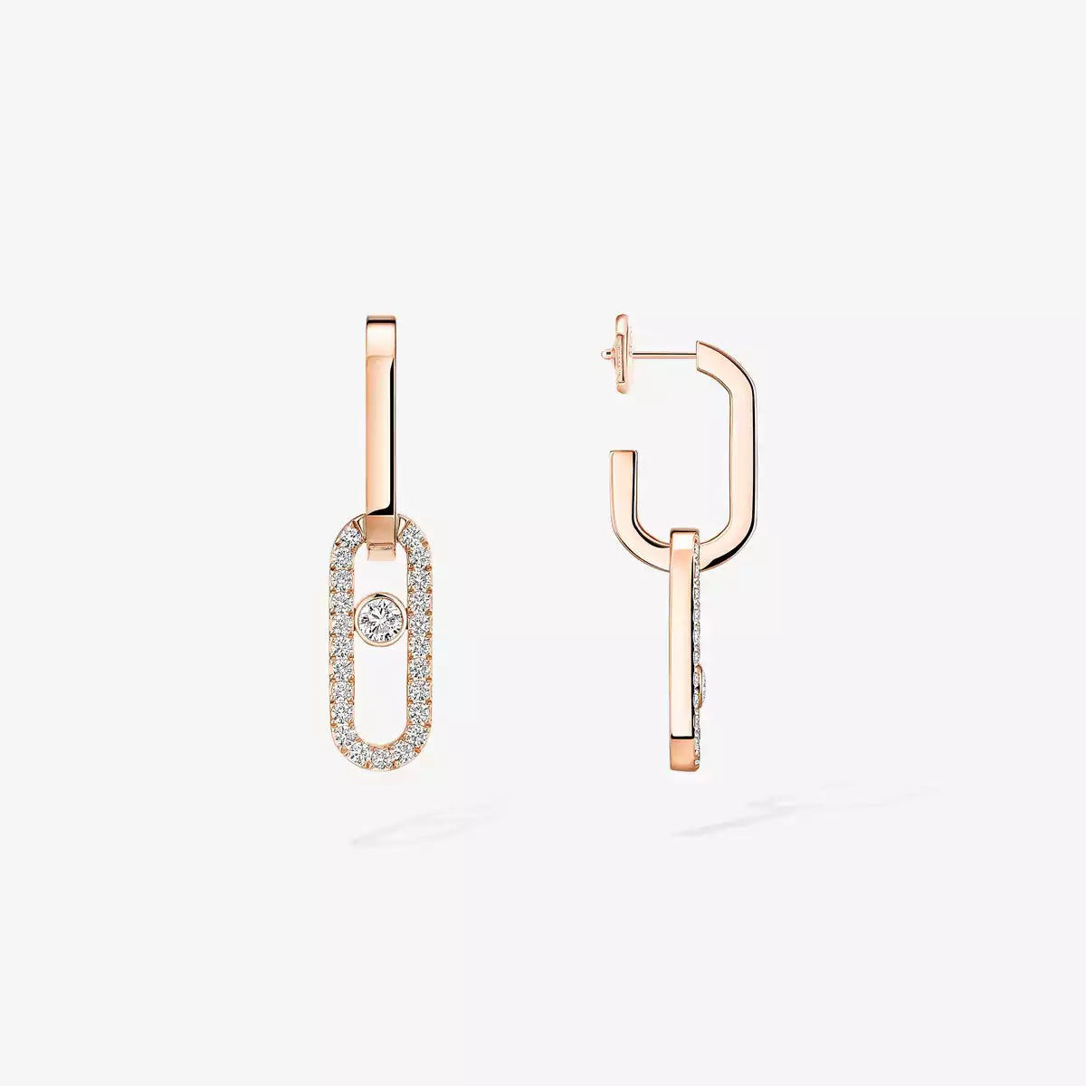 [NOBLE AURA]Move Link Diamond Earrings