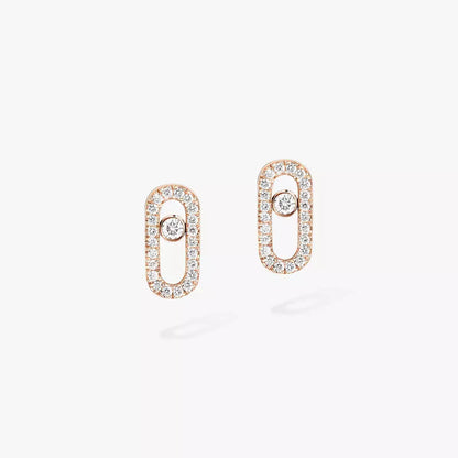 [NOBLE AURA]Move Uno Diamond Earrings