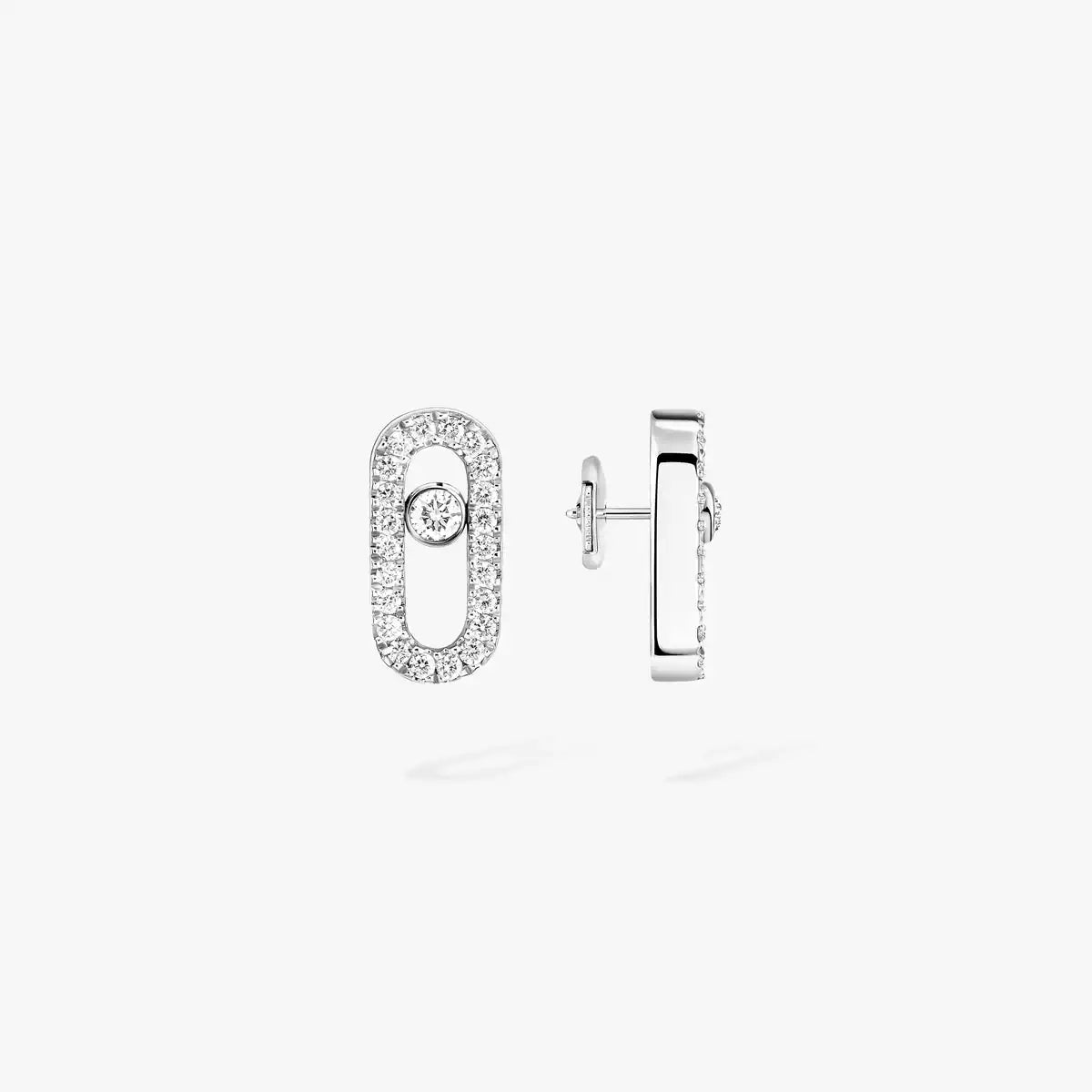 [NOBLE AURA]Move Uno Diamond Earrings