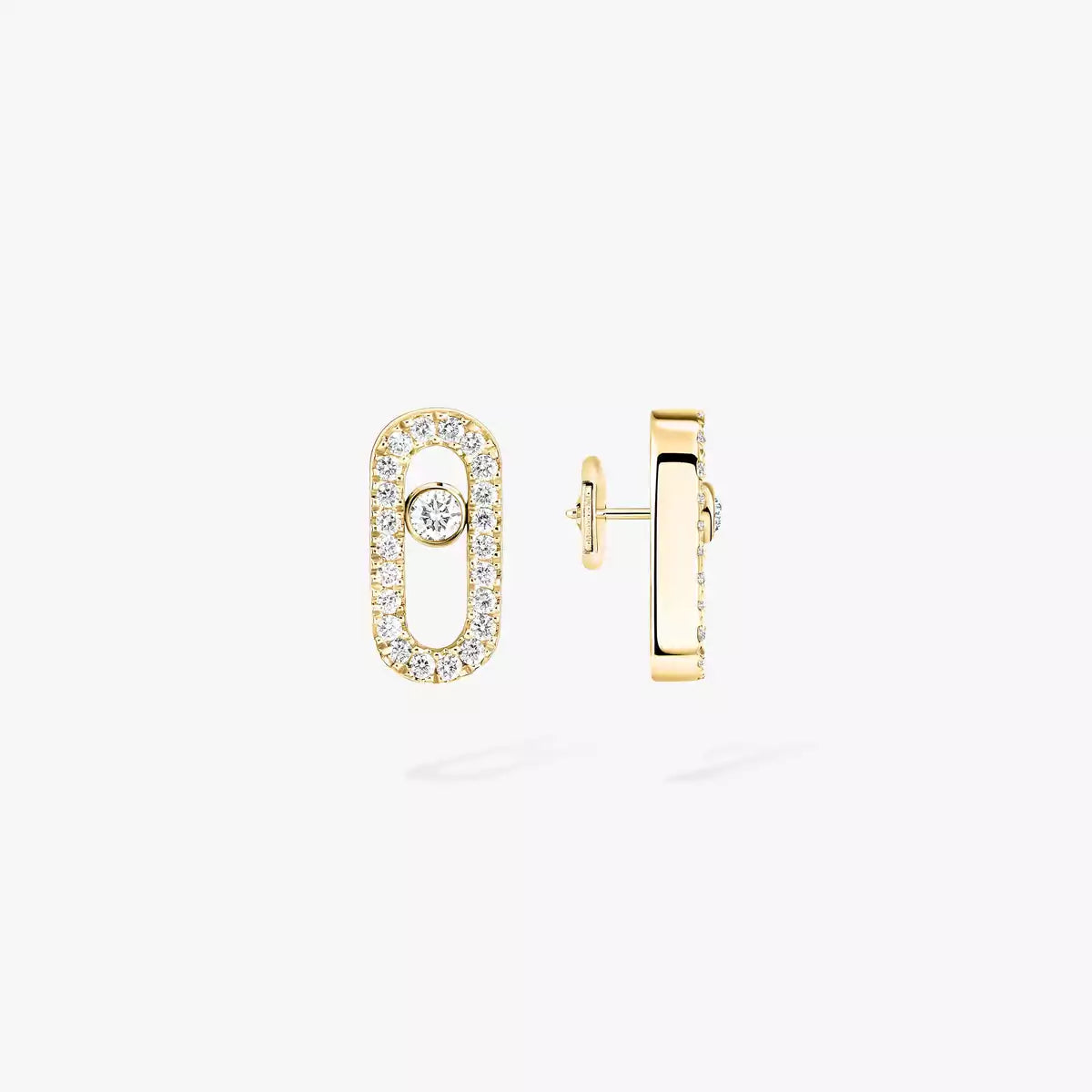 [NOBLE AURA]Move Uno Diamond Earrings