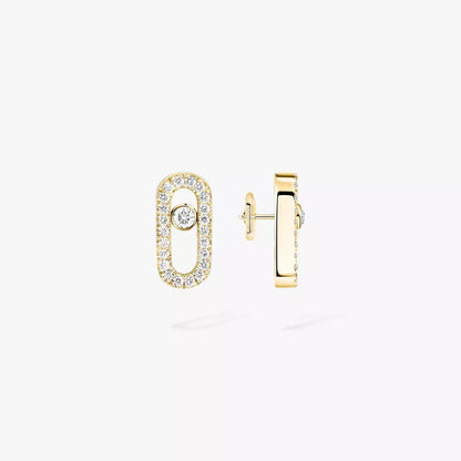 [NOBLE AURA]Move Uno Diamond Earrings