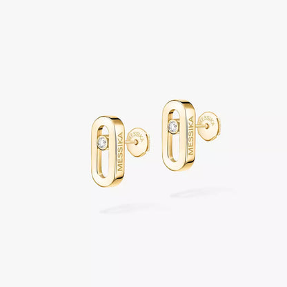 [NOBLE AURA]Move Uno Diamond Stud Earrings