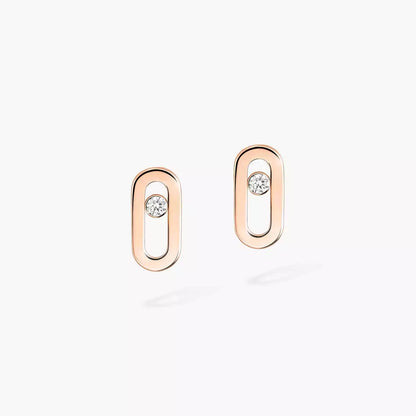 [NOBLE AURA]Move Uno Diamond Stud Earrings