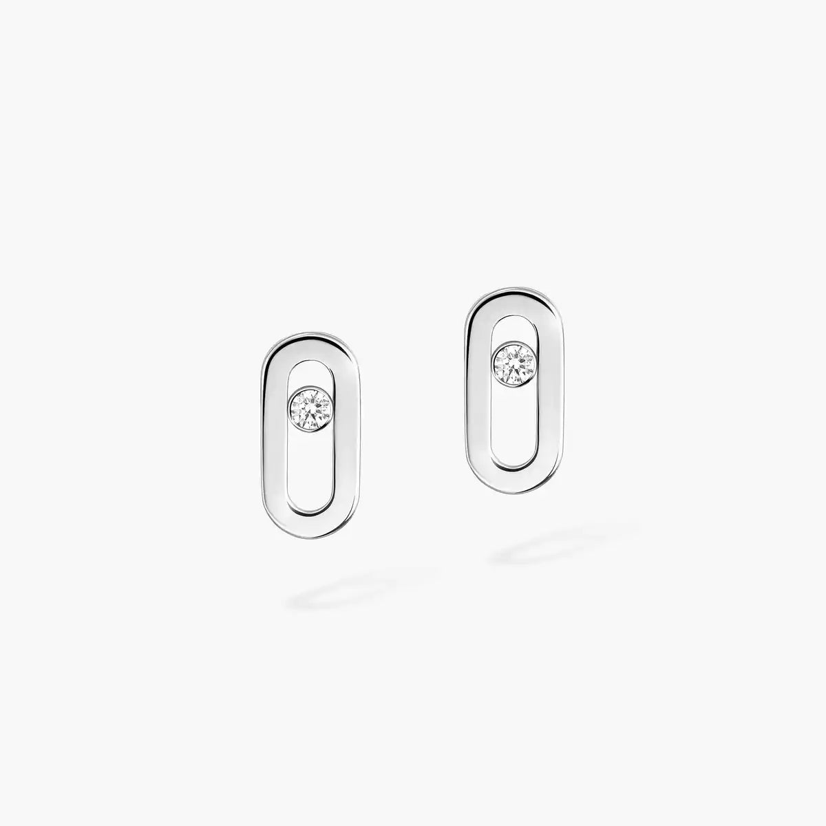 [NOBLE AURA]Move Uno Diamond Stud Earrings