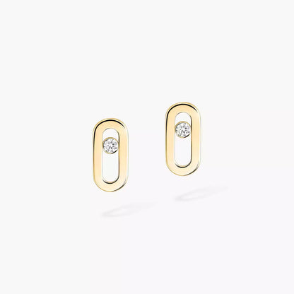 [NOBLE AURA]Move Uno Diamond Stud Earrings