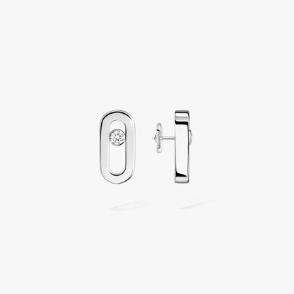 [NOBLE AURA]Move Uno Diamond Stud Earrings