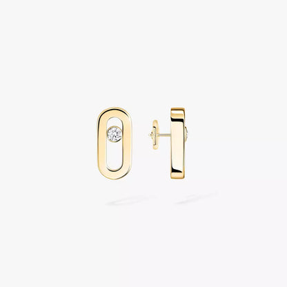 [NOBLE AURA]Move Uno Diamond Stud Earrings