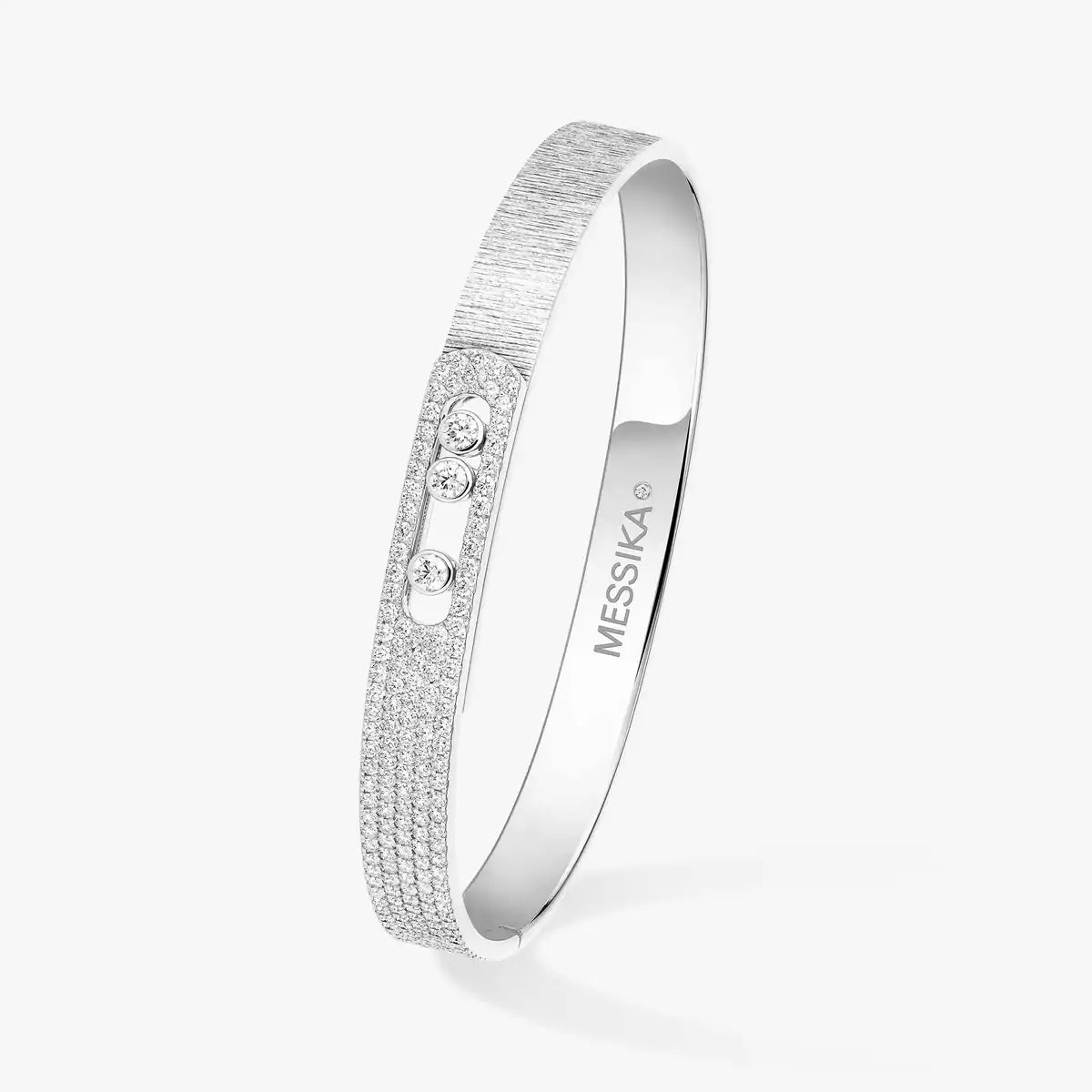 [NOBLE AURA]Move Noa Ciselé half pavé bangle