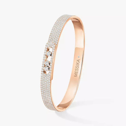 [NOBLE AURA]Move Noa Full Pavé Diamond Bangle Bracelet