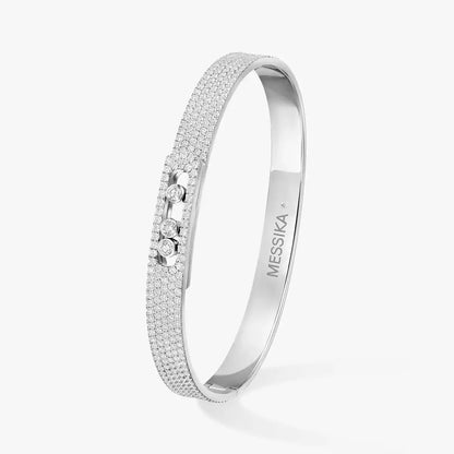 [NOBLE AURA]Move Noa Full Pavé Diamond Bangle Bracelet