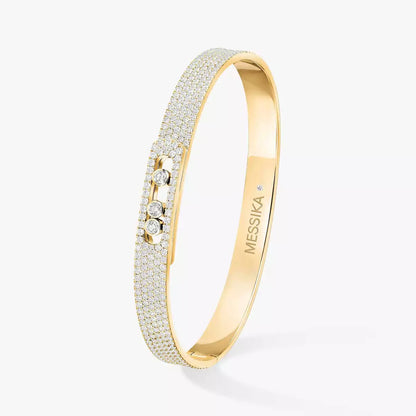 [NOBLE AURA]Move Noa Full Pavé Diamond Bangle Bracelet