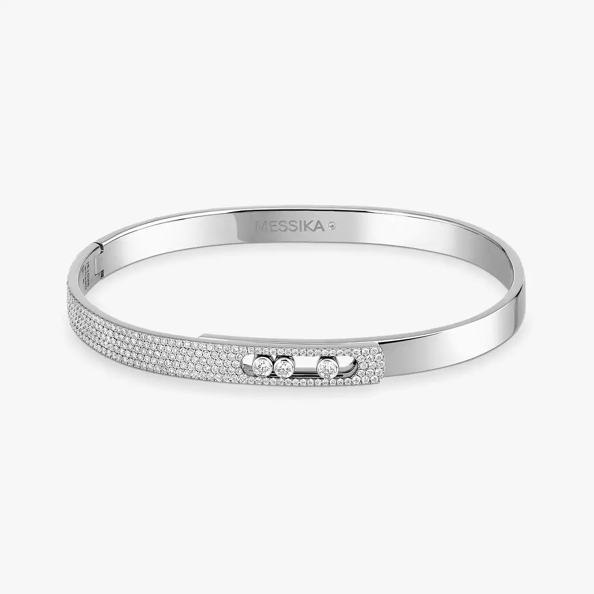 [NOBLE AURA]Move Noa Rose Gold Pavé Diamond Bangle Bracelet