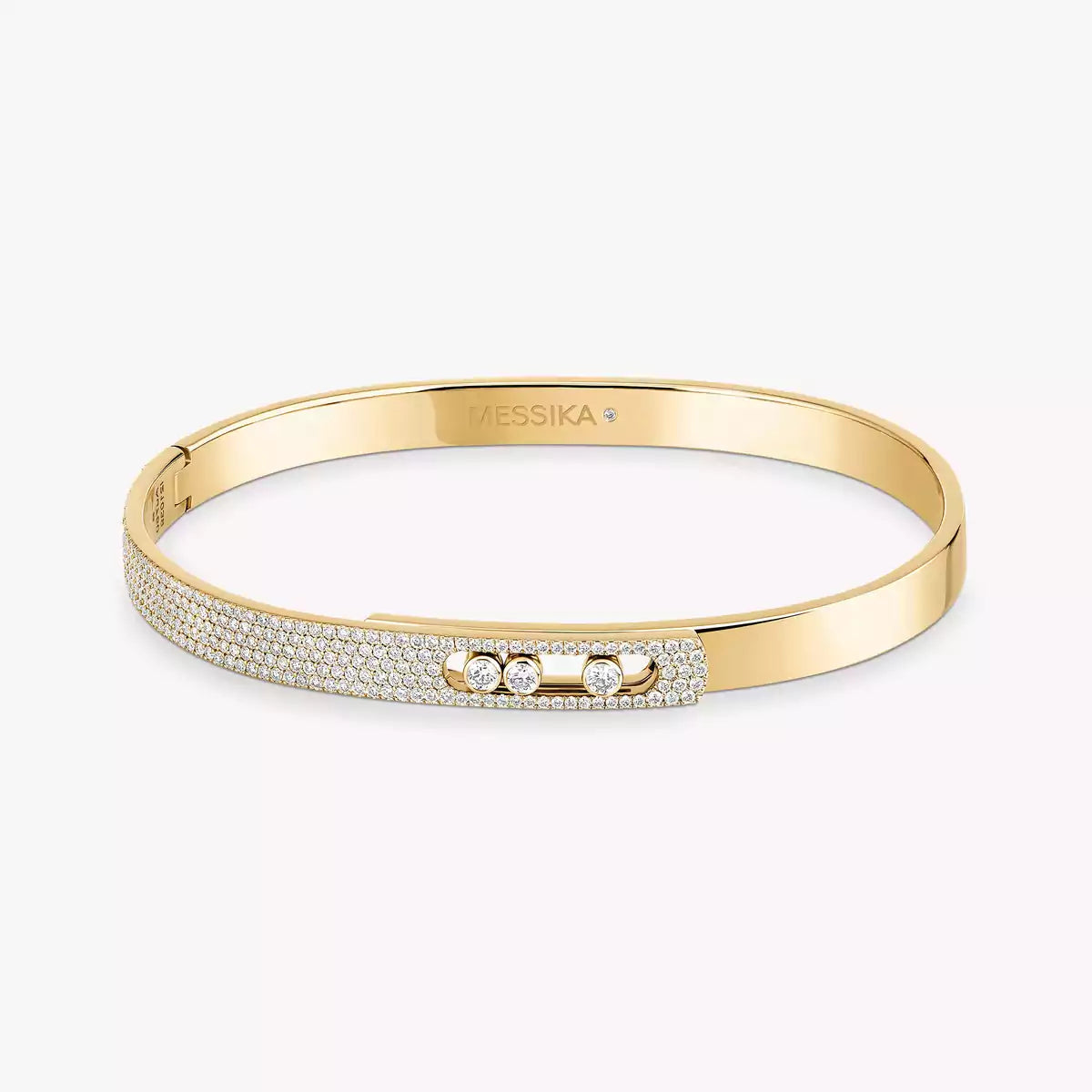 [NOBLE AURA]Move Noa Rose Gold Pavé Diamond Bangle Bracelet