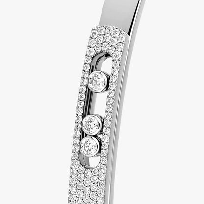 [NOBLE AURA]Move Noa Rose Gold Pavé Diamond Bangle Bracelet