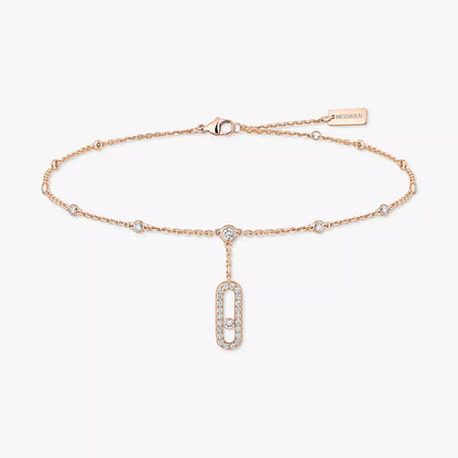 [NOBLE AURA] Move Uno pavé ankle bracelet