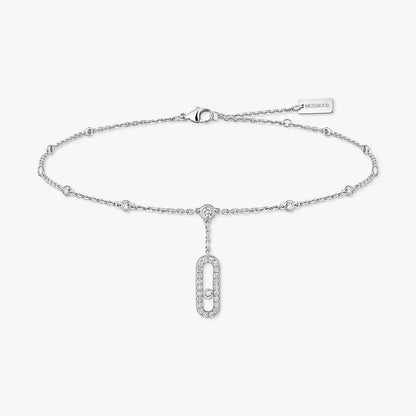[NOBLE AURA] Move Uno pavé ankle bracelet