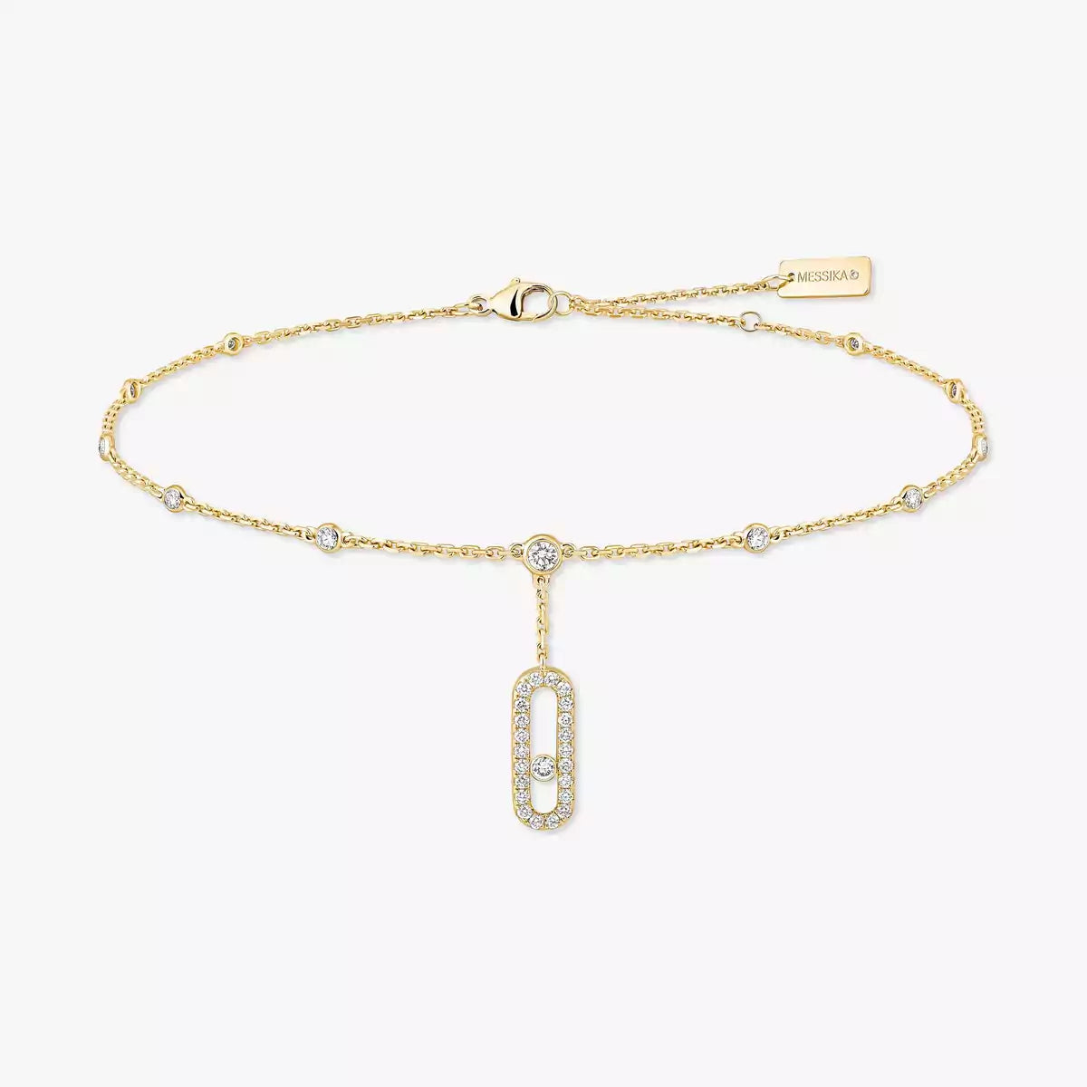 [NOBLE AURA] Move Uno pavé ankle bracelet