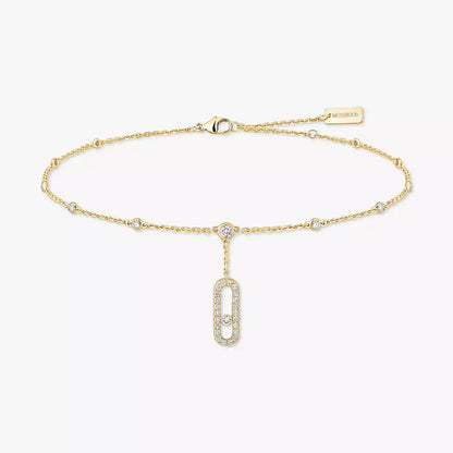 [NOBLE AURA] Move Uno pavé ankle bracelet