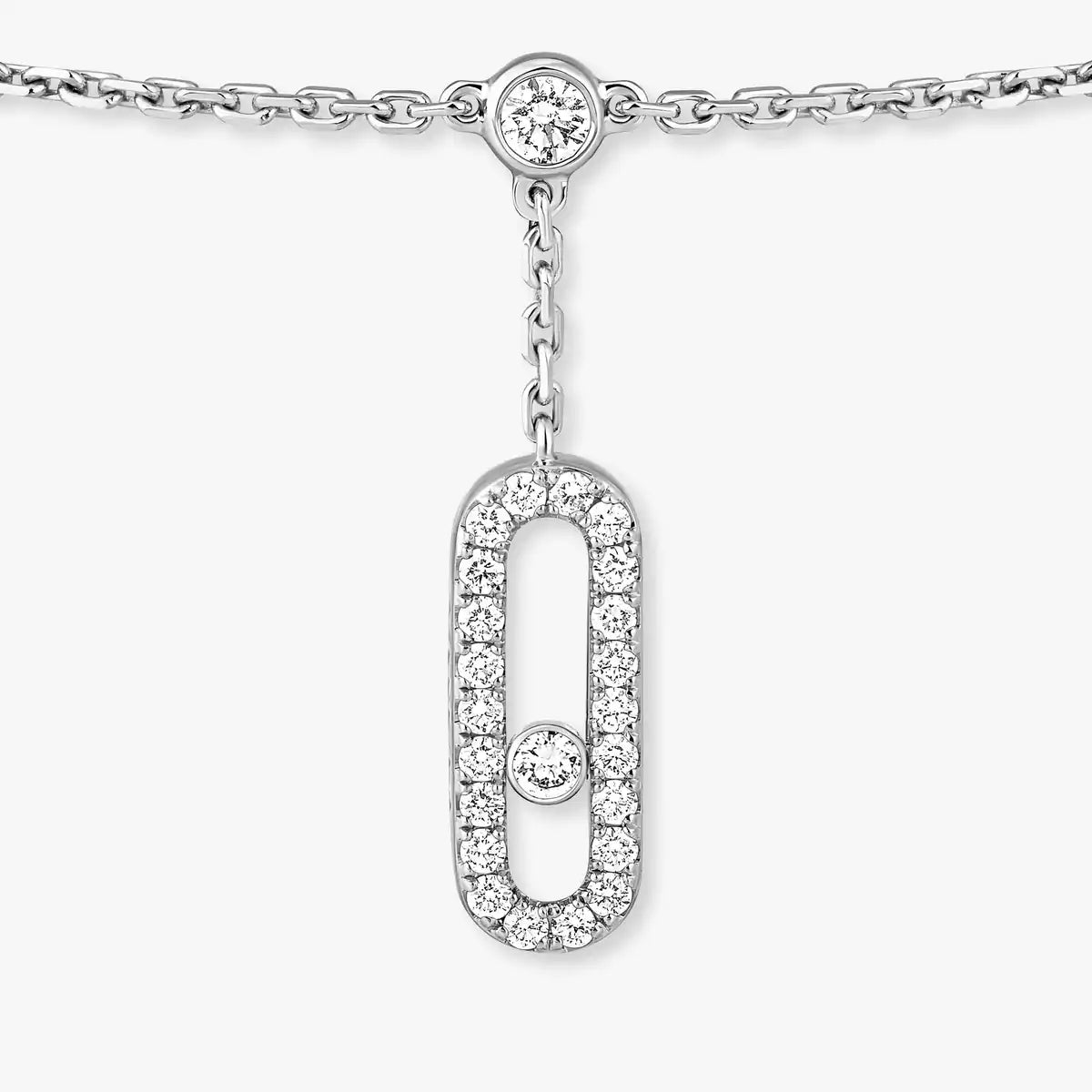 [NOBLE AURA] Move Uno pavé ankle bracelet