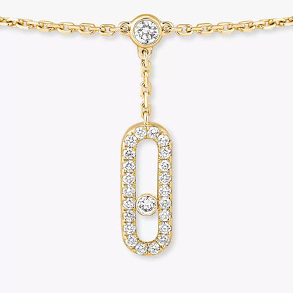 [NOBLE AURA] Move Uno pavé ankle bracelet