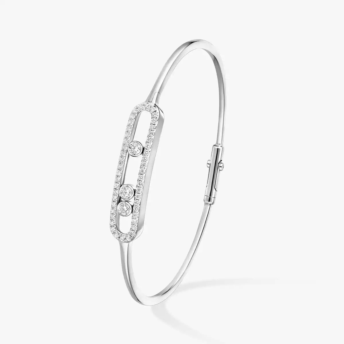 [NOBLE AURA]Move Pavé Diamond Bangle Bracelet M