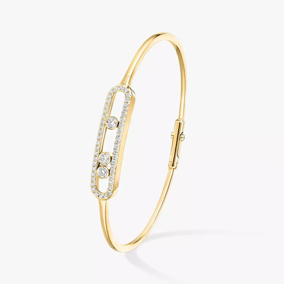 [NOBLE AURA]Move Pavé Diamond Bangle Bracelet M
