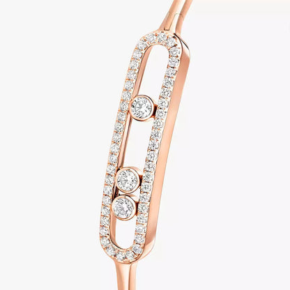 [NOBLE AURA]Move Pavé Diamond Bangle Bracelet M