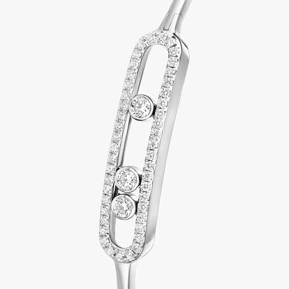 [NOBLE AURA]Move Pavé Diamond Bangle Bracelet M