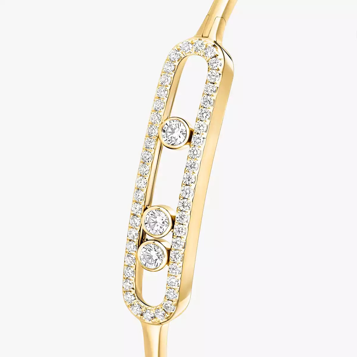 [NOBLE AURA]Move Pavé Diamond Bangle Bracelet M