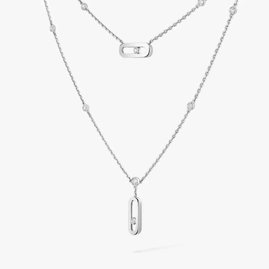 [NOBLE AURA] Move Uno Diamond Necklace