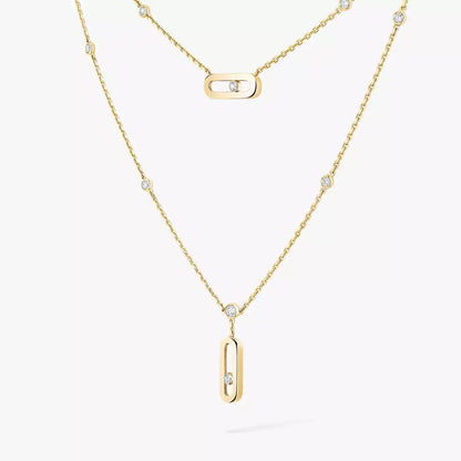 [NOBLE AURA] Move Uno Diamond Necklace