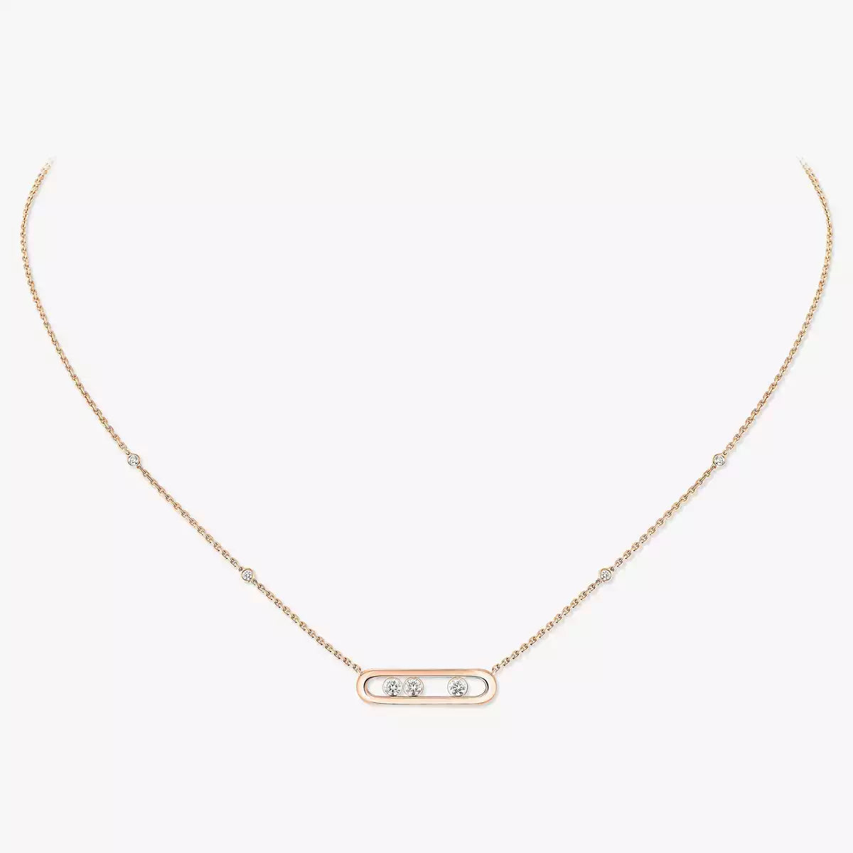 [NOBLE AURA] Baby Move Gold Diamond Necklace