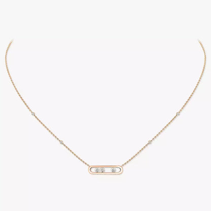 [NOBLE AURA] Baby Move Gold Diamond Necklace