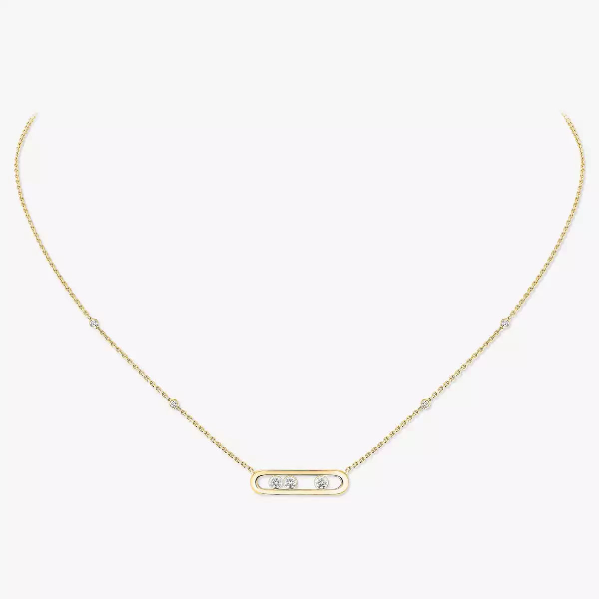 [NOBLE AURA] Baby Move Gold Diamond Necklace