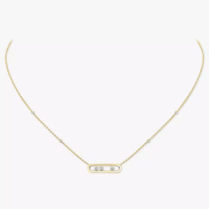 [NOBLE AURA] Baby Move Gold Diamond Necklace