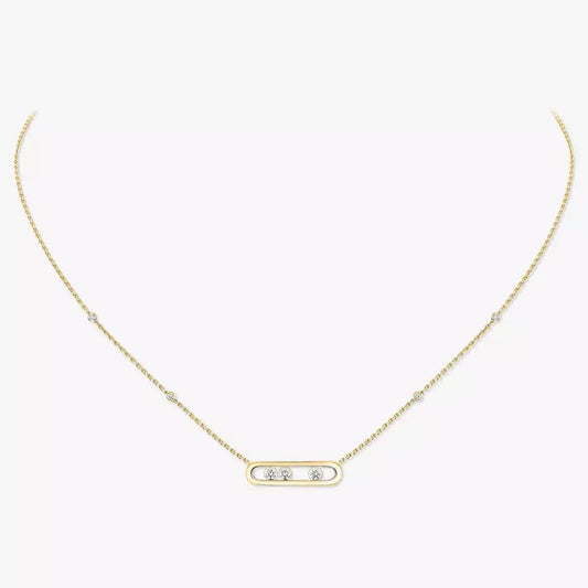 [NOBLE AURA] Baby Move Gold Diamond Necklace