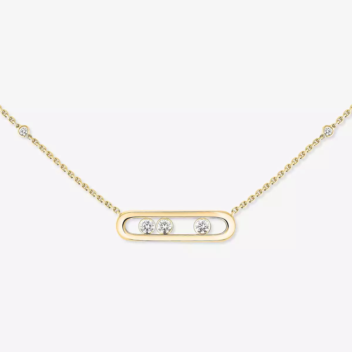 [NOBLE AURA] Baby Move Gold Diamond Necklace