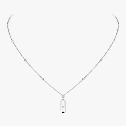 [NOBLE AURA] Move Uno Gold Diamond Long Necklace