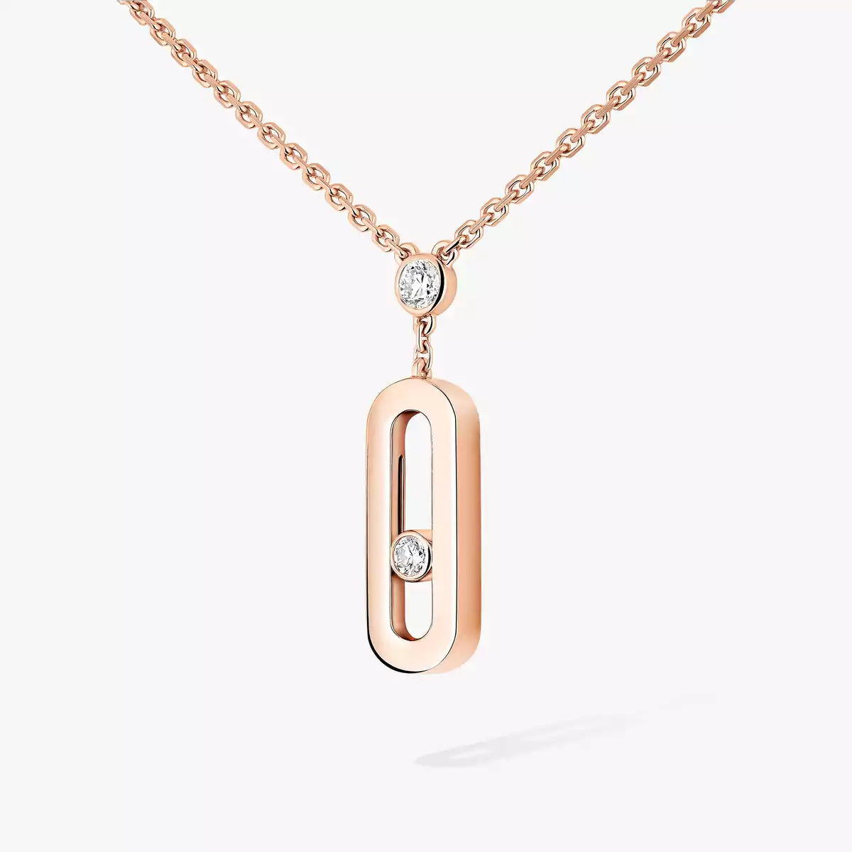 [NOBLE AURA] Move Uno Gold Diamond Long Necklace