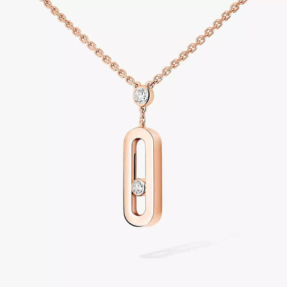 [NOBLE AURA] Move Uno Gold Diamond Long Necklace