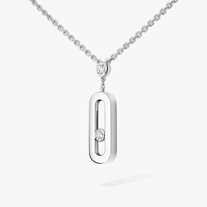 [NOBLE AURA] Move Uno Gold Diamond Long Necklace