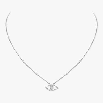 [NOBLE AURA]Pave_ Diamond Necklace Lucky Eye