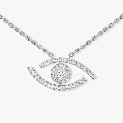 [NOBLE AURA]Pave_ Diamond Necklace Lucky Eye