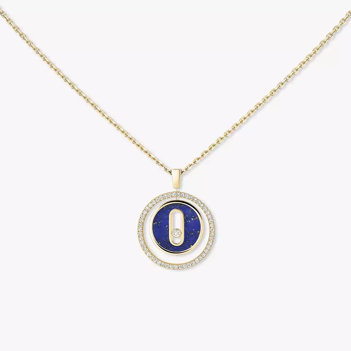 [NOBLE AURA]Lucky Move Diamond Necklace in Rose Gold and White Mother-of-Pearl