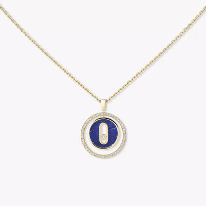 [NOBLE AURA]Lucky Move Diamond Necklace in Rose Gold and White Mother-of-Pearl