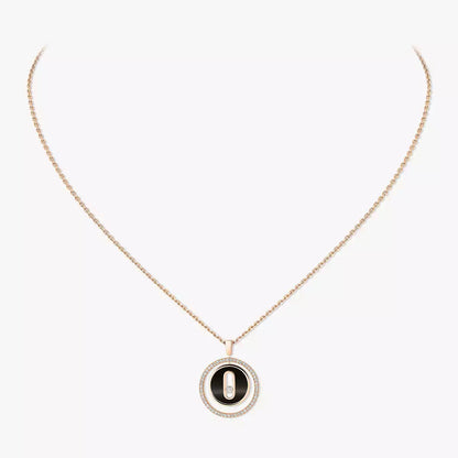 [NOBLE AURA]Lucky Move Diamond Necklace in Rose Gold and White Mother-of-Pearl