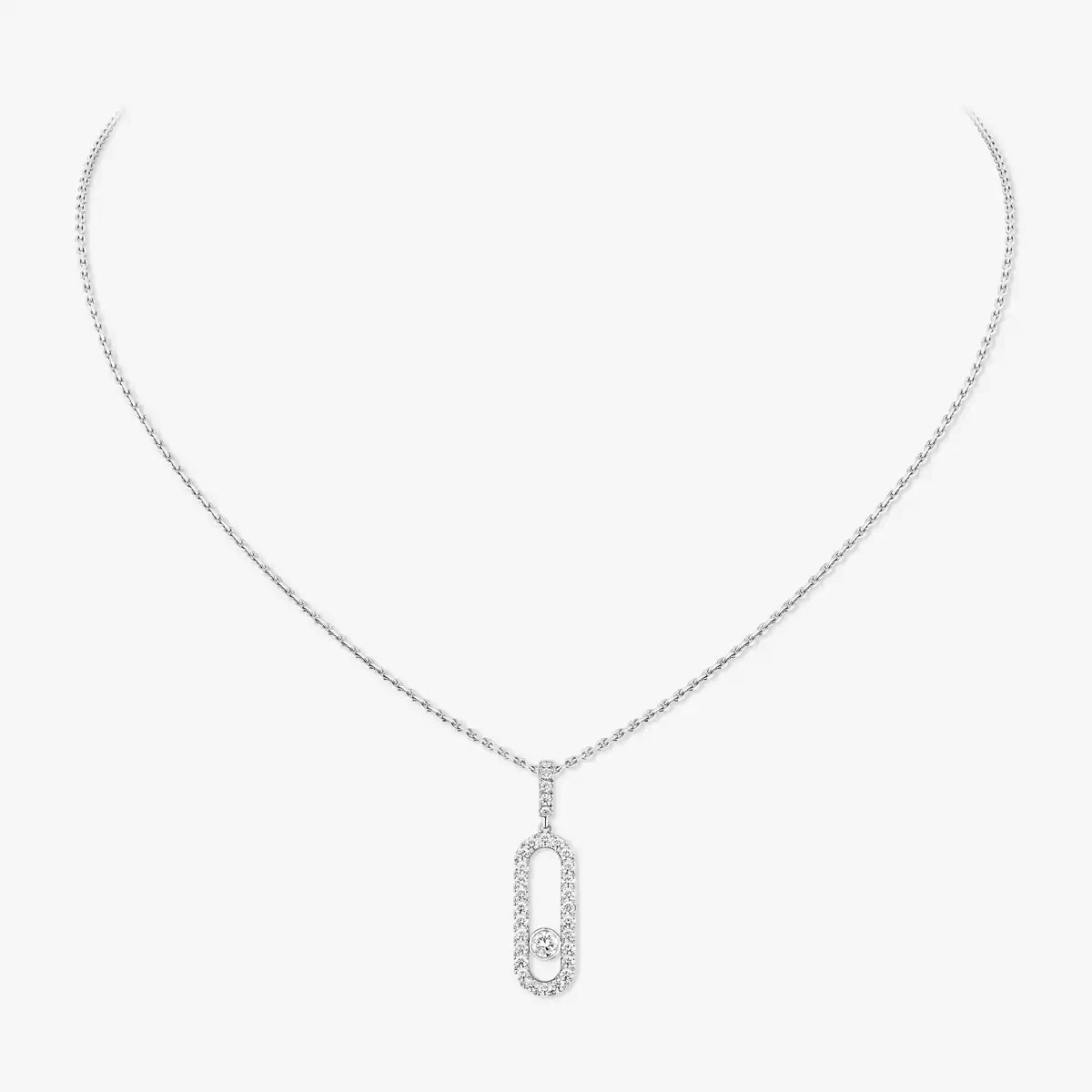 [NOBLE AURA]Move Uno Diamond Necklace in Rose Gold