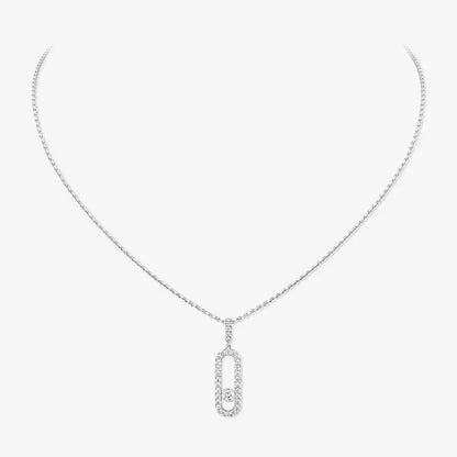 [NOBLE AURA]Move Uno Diamond Necklace in Rose Gold